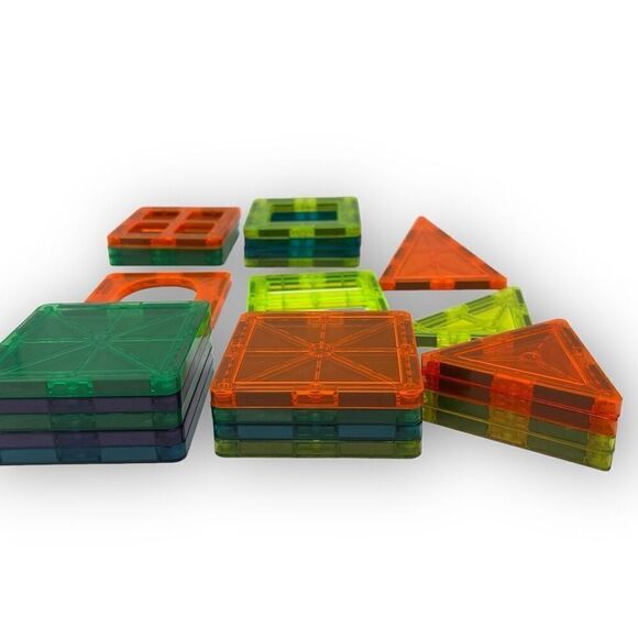Cra-Z-Art Magrific 3D Magnetic Tiles & Magtastix Mixed Shapes Lot of 80 Pieces - Picture 7 of 12